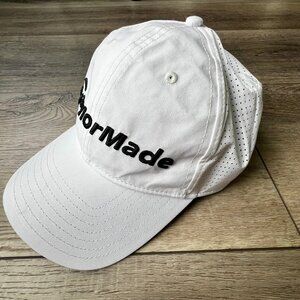 TaylorMade White Mesh Lightweight Golf Hat Cap Adjustable Sporty One Size